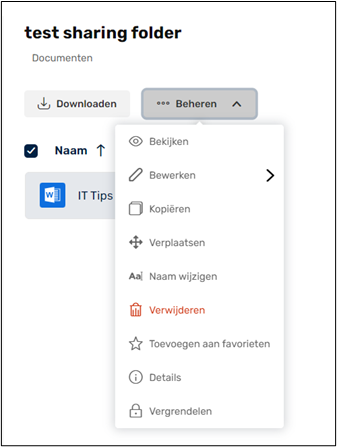 Test sharing folder