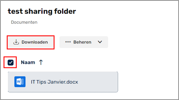 Hoe kan u bestanden of dossiers downloaden?