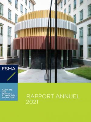 Couverture du rapport annuel de la FSMA : Vue extérieure du Wikifin Lab