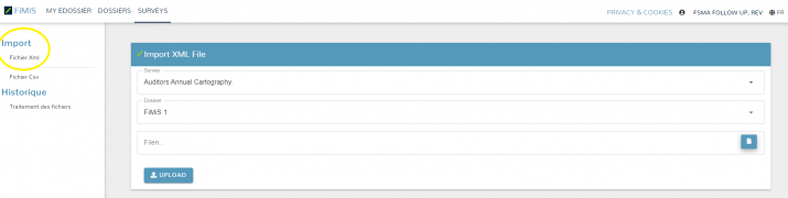 Surveys - Import - Fichiers XML
