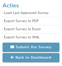 Actionss - Submit the survey