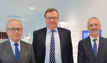 De voorzitter van de FSMA, Jean-Paul Servais, ontving de heer Erkki Liikanen en de heer Emmanuel Faber