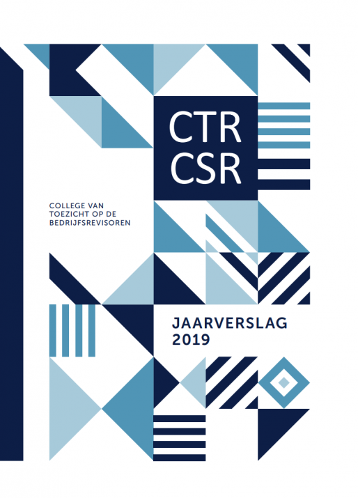 Annual report 2019 of the Belgian Audit Oversight Board: the cover of the annual report 2019 of the Belgian Audit Oversight Board