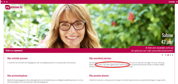 Pensioenen: een screenshot van de website van MyPension.be